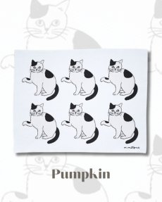 画像2: 【松尾ミユキ】Kitchen cloth｜キッチンクロス　台所ふきん｜選べる４種類♪ Pumpkin / Noisettes / Pepper / Chloe｜猫ネコねこ (2)