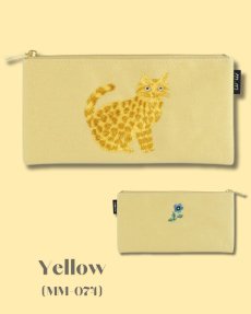 画像12: 【松尾ミユキ】cat ペンケース　猫刺繍×お花刺繍｜コスメポーチにも♪｜４種類から選べる♪｜猫ネコねこ (12)