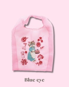 画像4: 【Nathalie Lete】Organdy Bag｜ナタリー・レテ　オーガンジー猫刺繍バッグ｜４種類から選べる♪　Maya / Gray cat / Blue eye / Black cat｜猫ネコねこ (4)