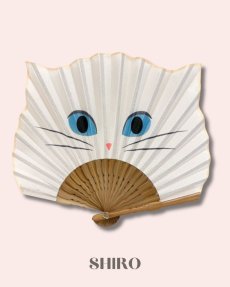 画像4: 【natti / ナッティ】ケース付きCAT扇子｜４種類から選べる♪ HACHI / SHIRO / KURO / SIAM｜猫ネコねこ (4)