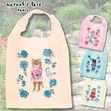 画像1: 【Nathalie Lete】Organdy Bag｜ナタリー・レテ　オーガンジー猫刺繍バッグ｜４種類から選べる♪　Maya / Gray cat / Blue eye / Black cat｜猫ネコねこ (1)