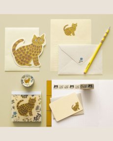 画像8: 【松尾ミユキ】付箋　cat　ダイカットステーショナリーふせん｜４種類から選べる♪｜猫ネコねこ (8)