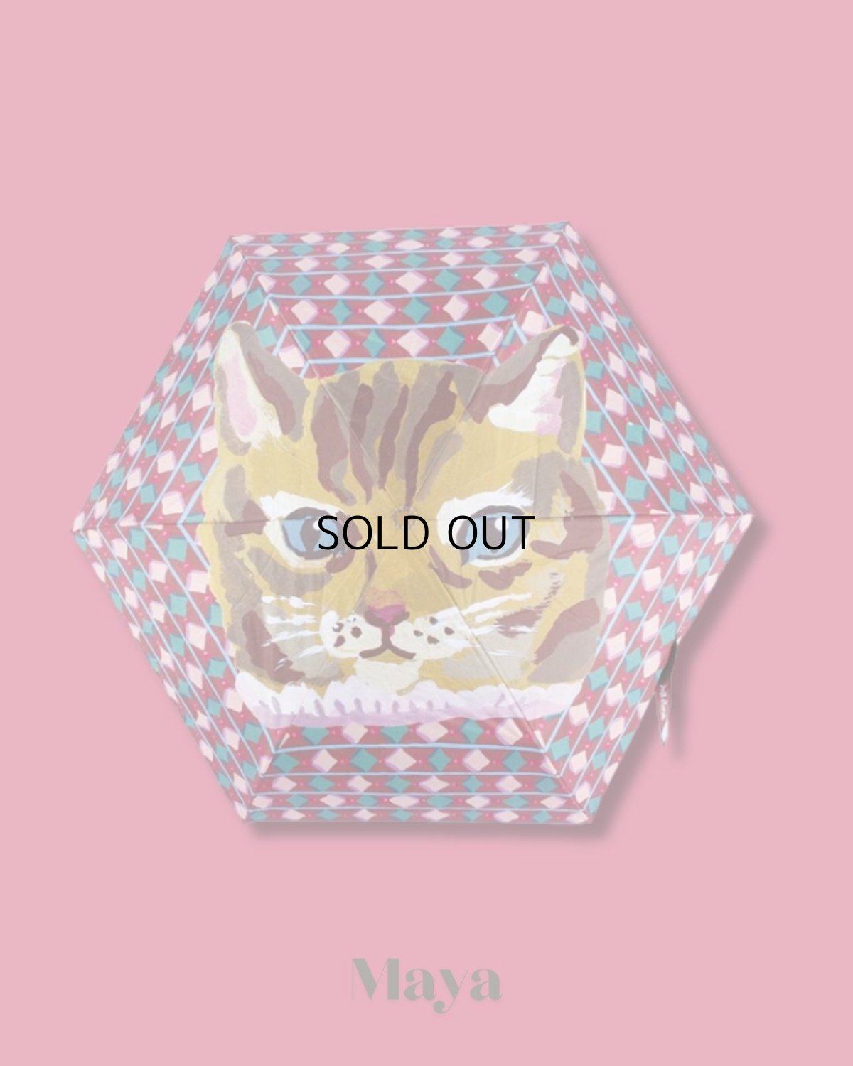 画像3: 【Nathalie Lete】Folding umbrella 晴雨兼用傘｜２種類から選べる♪Black cat / Maya｜超軽量・UV・撥水加工♪日傘、雨傘両用折りたたみ傘｜ネコ猫ねこ (3)