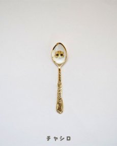 画像5: 【七宝カトラリー】ネコ スプーン ゴールド｜絵付け職人さんの艶やか七宝焼き｜３種類から選べる♪黒ネコリボン / うるうる黒ネコ / チャシロ｜猫ネコねこ (5)