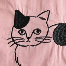 画像6: 【松尾ミユキ】Embroidered Drawstring bag L｜ねこ刺繍巾着バッグＬ（大）｜４種類から選べる♪Pumpkin / Noisettes / Pepper / Chloe｜猫ネコねこ (6)