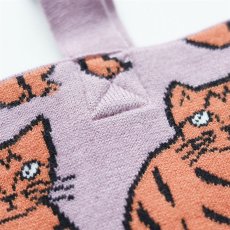 画像6: 【松尾ミユキ】Soft Knit bag｜ゴブラン織り やわらかトートバッグ｜長めの持ち手｜３種類から選べる♪ Finn / Minnos / Kinaco｜猫ネコねこ (6)