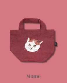 画像2: 【松尾ミユキ】Mini boat bag｜ミニボートバッグ｜舟形バッグ｜３種類から選べる♪Momo / Shima / Perle｜ネコ猫ねこ (2)