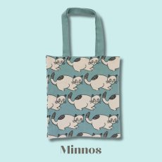 画像3: 【松尾ミユキ】Soft Knit bag｜ゴブラン織り やわらかトートバッグ｜長めの持ち手｜３種類から選べる♪ Finn / Minnos / Kinaco｜猫ネコねこ (3)