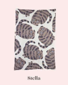 画像3: 【松尾ミユキ】Feather yarn Blanket フェザーヤーンブランケット｜３種類から選べる♪Milo / Stella / Elliot｜ネコ猫ねこ (3)