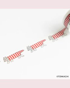 画像9: 【リサ・ラーソン】３点セット♪マスキングテープ　クラシックマイキー白 / マイキー赤 / スパイキー青・15mm｜Lisa Larson｜Mikey｜猫ネコねこ (9)