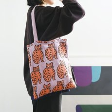 画像7: 【松尾ミユキ】Soft Knit bag｜ゴブラン織り やわらかトートバッグ｜長めの持ち手｜３種類から選べる♪ Finn / Minnos / Kinaco｜猫ネコねこ (7)