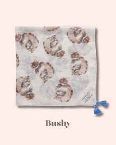 画像4: 【松尾ミユキ】Tassel Cloth｜タッセルクロス｜ボンボン付きハンカチ｜４種類から選べる♪Momo / Bushy / Perle / Shima｜ネコ猫ねこ (4)