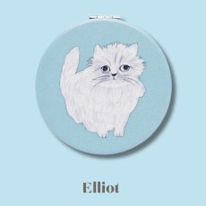 画像4: 【松尾ミユキ】Conpact mirror｜コンパクトミラー｜３種類から選べる♪Milo / Stella / Elliot｜ネコ猫ねこ｜手鏡ハンドミラー携帯用折りたたみ鏡 (4)