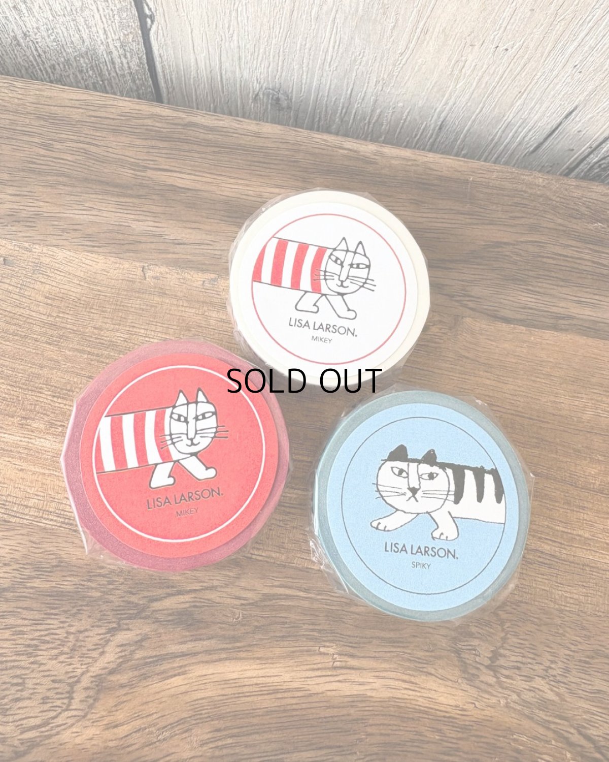 画像2: 【リサ・ラーソン】3点セット♪マスキングテープ クラシックマイキー白 / マイキー赤 / スパイキー青・15mm|Lisa Larson|Mikey|猫ネコねこ (2)