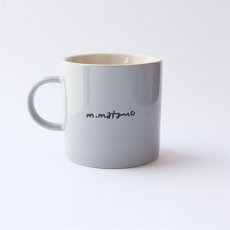 画像6: 【松尾ミユキ】Embossed cat face mug｜ねこ顔マグカップ｜４種類から選べる♪Beige×PK / Light gray×IV / Dark gray×BK / Ivory×GY｜猫ネコねこ (6)
