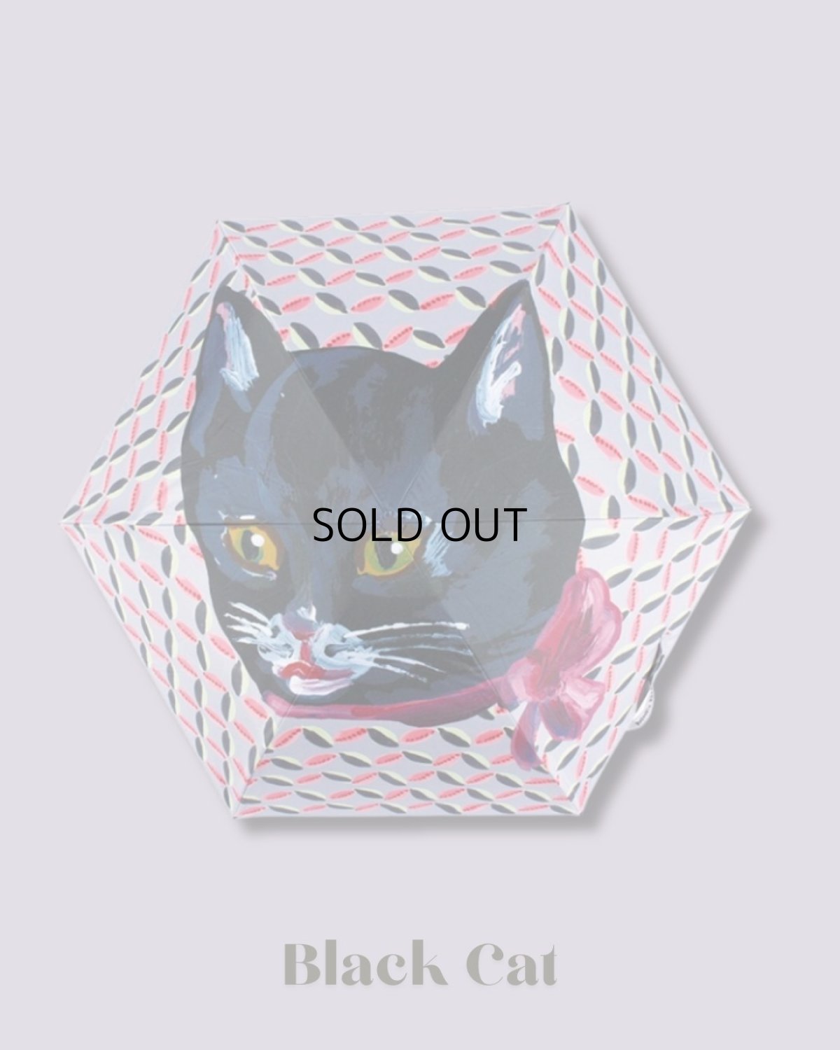 画像2: 【Nathalie Lete】Folding umbrella 晴雨兼用傘｜２種類から選べる♪Black cat / Maya｜超軽量・UV・撥水加工♪日傘、雨傘両用折りたたみ傘｜ネコ猫ねこ (2)