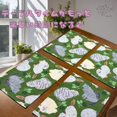 画像8: 【松尾ミユキ】４枚セット☆プレイスマット  ランチョンマット｜選べるBird／Cat｜猫 ねこ ネコ (8)