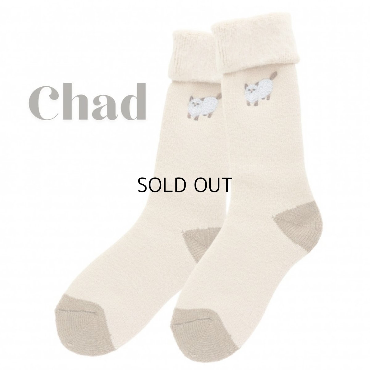 画像2: 【松尾ミユキ】ルームソックス Cat 4足セット|Milo,Stella,Elliot,Chad|猫 ねこ ネコ (2)