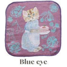 画像4: 【Nathalie Lete】Gauze hand towel ガーゼハンドタオル｜選べる Maya/Gray cat/Blue eye/Black cat｜猫 ネコ ねこ｜ハンカチ (4)