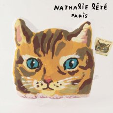 画像1: ｜【Nathalie Lete】クッション　YELLOW CAT PILLOW｜ナタリー・レテ　Maya　枕｜猫　ネコ　ねこ (1)