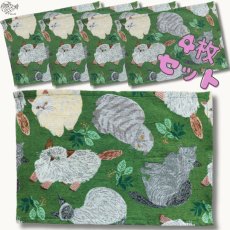 画像7: 【松尾ミユキ】４枚セット☆プレイスマット  ランチョンマット｜選べるBird／Cat｜猫 ねこ ネコ (7)