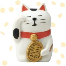 画像5: 【DECOLE concombre／デコレ コンコンブル】３点セット♪ FUKU福MONO うとうと招き猫・福ねこだるま｜三毛猫／黒猫／紅猫だるま｜オブジェ｜猫 ネコ ねこ (5)