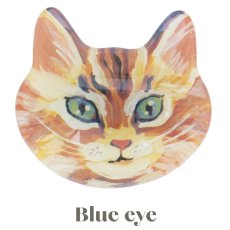 画像4: 【Nathalie Lete】Cat face glass plate W13cm　猫型ボウル｜プレート・お皿｜選べる Maya/Gray cat/Blue eye/Black cat｜猫ネコねこ (4)