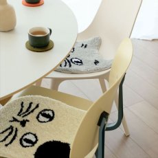 画像7: ｜松尾ミユキ　猫顔マット　４枚セット♪｜ネコ顔チェアパッド｜Cat Mat Matsuo Miyuki｜キャットフェイスマット｜猫ネコcat｜猫グッズ　猫マット　ミニマット　ラグ (7)