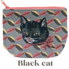 画像2: 【Nathalie Lete】 ポーチ Animal｜小物入れ｜選べるデザイン Black cat/Tabby cat｜猫 ネコ ねこ (2)