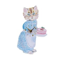 画像2: 【Nathalie Lete】 Diecut clock Animal 2｜ナタリー・レテ ダイカット掛時計 Blue eye｜猫 ねこ ネコ (2)