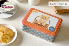 画像2: 【ラ・トリニテーヌ】フランス産　焼き菓子｜La-trinitaine　キャッツ・オレンジ缶 (ガレット/パレット詰合せ／350g)新タイプ｜猫 ネコ ねこ (2)
