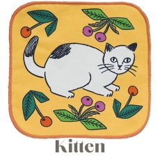 画像3: 【松尾ミユキ】 Hand cloth｜ハンドクロース ハンカチ｜選べるデザイン　Gray cat/Kitten/Peony｜ねこ 猫 ネコ｜ハンドタオル タオルハンカチ (3)