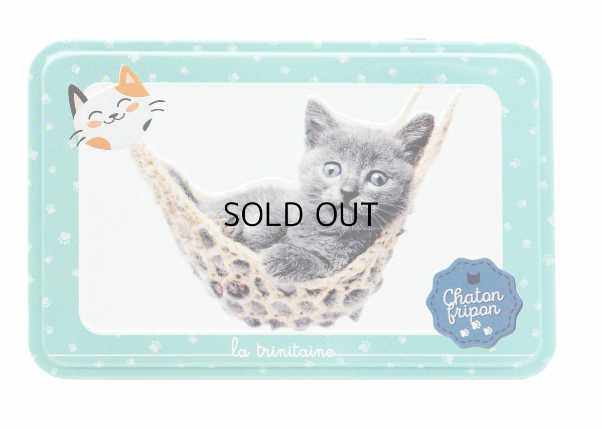 画像3: 【ラ・トリニテーヌ】フランス産　焼き菓子｜La-trinitaine　キャッツ・グリーン缶 (ガレット/パレット詰合せ／350g) 新タイプ｜猫 ネコ ねこ (3)