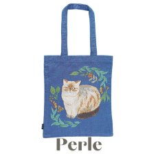 画像5: 【松尾ミユキ】 Rectangle tote bag｜ゴブラン織りトートバッグ｜選べるデザイン　Momo/Nala/Shima/Perle/Bushy｜ねこ 猫 ネコ (5)