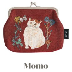 画像2: 【松尾ミユキ】 Mini purse Cats 2｜がま口ポーチ財布２｜選べるデザイン　Momo/Nala/Shima/Perle/Bushy｜ねこ 猫 ネコ (2)