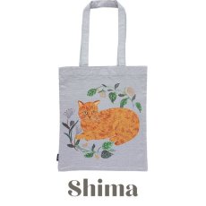 画像4: 【松尾ミユキ】 Rectangle tote bag｜ゴブラン織りトートバッグ｜選べるデザイン　Momo/Nala/Shima/Perle/Bushy｜ねこ 猫 ネコ (4)