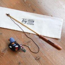 画像2: 【GROOM／グルーム】CAT TEASER ねこじゃらし釣竿セット｜ハンドメイド×天然アカシア木｜選べるじゃらし へび・とり・さかな・ねずみ・おばけ｜インテリア｜猫 ネコ ねこ (2)