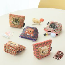 画像5: 【Nathalie Lete】 ポーチ Animal｜小物入れ｜選べるデザイン Black cat/Tabby cat｜猫 ネコ ねこ (5)