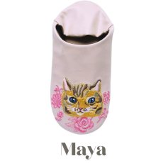 画像2: 【Nathalie Lete】 Embroidered Slipper｜ナタリー・レテ 猫刺しゅうスリッパ｜選べるカラーデザイン Maya/Gray cat/Blue eye/Black cat｜猫 ねこ ネコ (2)