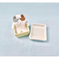 画像5: 【DECOLE／デコレ】潤いマスコット ひとっ風呂（みけ）｜潤いシリーズ 加湿器｜猫 ネコ ねこ (5)
