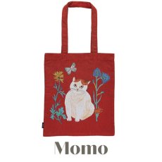 画像2: 【松尾ミユキ】 Rectangle tote bag｜ゴブラン織りトートバッグ｜選べるデザイン　Momo/Nala/Shima/Perle/Bushy｜ねこ 猫 ネコ (2)