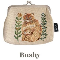 画像6: 【松尾ミユキ】 Mini purse Cats 2｜がま口ポーチ財布２｜選べるデザイン　Momo/Nala/Shima/Perle/Bushy｜ねこ 猫 ネコ (6)