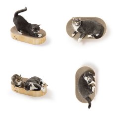 画像6: 【猫壱】バリバリボウル　オーバル｜ＸＬ　大型猫も｜選べるカラー　ダークブラウン／ライトブラウン｜爪とぎ　お昼寝｜猫 ネコ ねこ (6)
