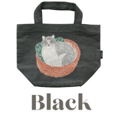 画像3: 【松尾ミユキ】 ミニバッグ 舟形 Cats｜選べるねこ柄、カラー｜猫 ネコ ねこ (3)