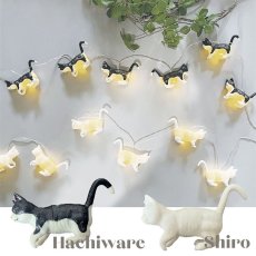 画像1: 【Lumo／ルーモ】Cat Garland　猫たちガーランドライト｜LED 電飾 オーナメント 装飾｜選べる♪白猫／ハチワレ｜アニマルガーランド｜猫 ネコ ねこ (1)