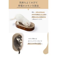 画像8: 【猫壱】バリバリボウル　オーバル｜ＸＬ　大型猫も｜選べるカラー　ダークブラウン／ライトブラウン｜爪とぎ　お昼寝｜猫 ネコ ねこ (8)