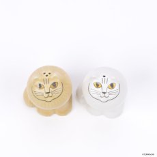 画像4: 【リサ・ラーソン】月のメの猫　ソルト＆ペッパーケース　シロ＆チャロ｜Lisa Larson｜猫ネコねこ (4)