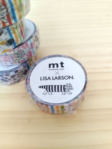 画像3: 【リサ・ラーソン】マスキングテープ　mtxLisa Larson　マイキーパターン・15mm(1個)｜Mikey｜猫ネコねこ (3)