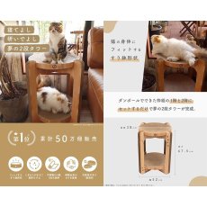 画像6: 【猫壱】バリバリボウルタワー｜ＸＬ　大型猫も｜選べるカラー　ダークブラウン／ライトブラウン｜爪とぎ　お昼寝｜猫 ネコ ねこ (6)