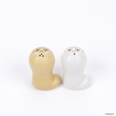 画像5: 【リサ・ラーソン】月のメの猫　ソルト＆ペッパーケース　シロ＆チャロ｜Lisa Larson｜猫ネコねこ (5)